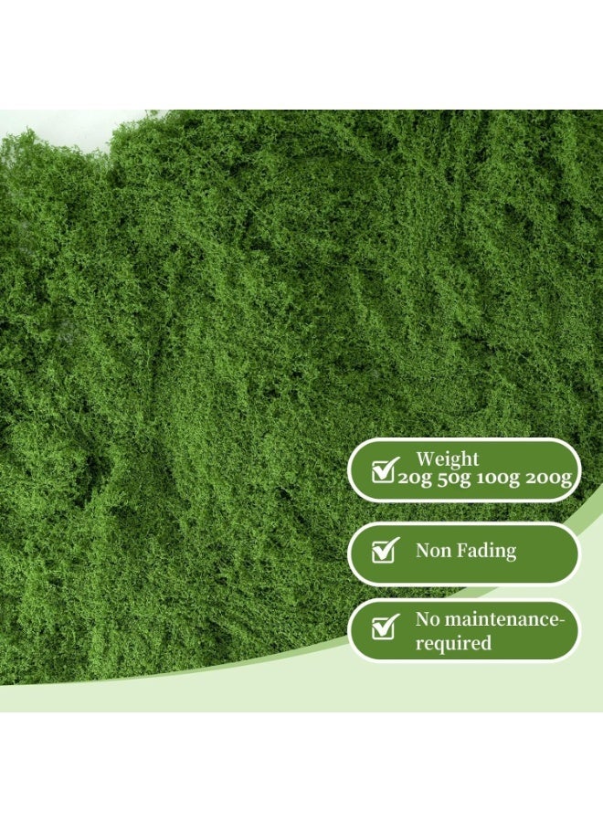 Anmi 200g Dark Green Artificial Moss Fake Moss, Artificial Grass for Indoor Plants, DIY Crafts, Fairy Garden, Potted Decor, Model Making, Glass Containers & Home Wall Decoration - Image 2